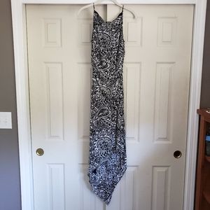 David Meister Paisley Asymmetrical Dress